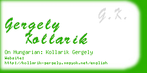 gergely kollarik business card